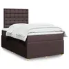 Image de vidaXL Sommier à lattes de lit avec matelas Marron foncé 120x200 cm