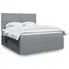 Image de vidaXL Sommier à lattes de lit avec matelas Gris clair 180x200cm Tissu