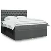 Image de vidaXL Sommier à lattes de lit avec matelas Gris foncé 180x200cm Tissu