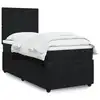 Image de vidaXL Sommier à lattes de lit et matelas Noir 80x200 cm Velours