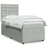Image de vidaXL Sommier à lattes de lit et matelas Gris clair 80x200 cm Velours