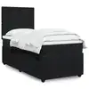 Image de vidaXL Sommier à lattes de lit avec matelas Noir 90x200 cm Velours