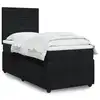 Image de vidaXL Sommier à lattes de lit avec matelas Noir 90x200 cm Velours