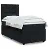 Image de vidaXL Sommier à lattes de lit avec matelas Noir 90x200 cm Velours