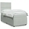 Image de vidaXL Sommier à lattes de lit et matelas Gris clair 100x200cm Velours