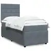 Image de vidaXL Sommier à lattes de lit avec matelas Gris foncé 100x200 cm