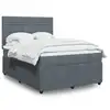 Image de vidaXL Sommier à lattes de lit et matelas Gris foncé 140x200cm Velours