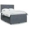 Image de vidaXL Sommier à lattes de lit et matelas Gris foncé 140x200cm Velours