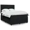 Image de vidaXL Sommier à lattes de lit avec matelas Noir 140x200 cm Velours