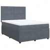 Image de vidaXL Sommier à lattes de lit et matelas Gris foncé 160x200cm Velours