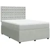 Image de vidaXL Sommier à lattes de lit et matelas Gris clair 160x200cm Velours