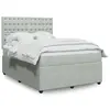 Image de vidaXL Sommier à lattes de lit et matelas Gris clair 160x200cm Velours