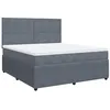 Image de vidaXL Sommier à lattes de lit et matelas Gris foncé 180x200cm Velours