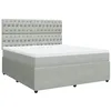 Image de vidaXL Sommier à lattes de lit et matelas Gris clair 180x200cm Velours