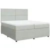 Image de vidaXL Sommier à lattes de lit et matelas Gris clair 200x200cm Velours
