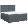 Image de vidaXL Sommier à lattes de lit et matelas Gris foncé 200x200cm Velours