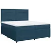 Image de vidaXL Sommier à lattes de lit et matelas Bleu foncé 200x200cm Velours