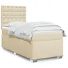 Image de vidaXL Sommier à lattes de lit avec matelas Crème 80x200 cm Tissu