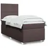 Image de vidaXL Sommier à lattes de lit avec matelas Marron foncé 100x200 cm