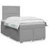 Image de vidaXL Sommier à lattes de lit avec matelas Gris clair 120x200cm Tissu