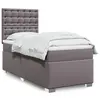 Image de vidaXL Sommier à lattes de lit avec matelas Gris 80x200 cm Similicuir