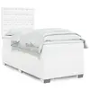 Image de vidaXL Sommier à lattes de lit avec matelas Blanc 90x200 cm Similicuir