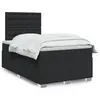 Image de vidaXL Sommier à lattes de lit avec matelas noir 120x190 cm similicuir