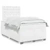 Image de vidaXL Sommier à lattes de lit avec matelas Blanc 120x200cm Similicuir