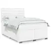 Image de vidaXL Sommier à lattes de lit avec matelas Blanc 160x200cm Similicuir