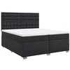 Image de vidaXL Sommier à lattes de lit avec matelas Noir 200x200 cm Similicuir