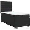Image de vidaXL Sommier à lattes de lit avec matelas noir 90x190 cm similicuir