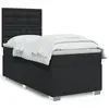 Image de vidaXL Sommier à lattes de lit avec matelas noir 90x190 cm similicuir