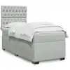 Image de vidaXL Sommier à lattes de lit et matelas Gris clair 90x190 cm Velours