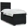 Image de vidaXL Sommier à lattes de lit avec matelas Noir 90x200 cm Velours