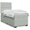 Image de vidaXL Sommier à lattes de lit et matelas Gris clair 100x200cm Velours