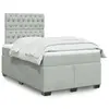 Image de vidaXL Sommier à lattes de lit et matelas Gris clair 120x200cm Velours
