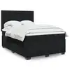 Image de vidaXL Sommier à lattes de lit avec matelas Noir 140x200 cm Velours