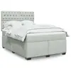 Image de vidaXL Sommier à lattes de lit et matelas Gris clair 140x200cm Velours