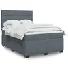 Image de vidaXL Sommier à lattes de lit et matelas Gris foncé 160x200cm Velours