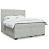 Image de vidaXL Sommier à lattes de lit et matelas Gris clair 180x200cm Velours