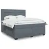 Image de vidaXL Sommier à lattes de lit et matelas Gris foncé 180x200cm Velours