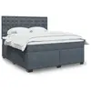 Image de vidaXL Sommier à lattes de lit et matelas Gris foncé 180x200cm Velours
