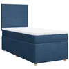 Image de vidaXL Sommier à lattes de lit avec matelas Bleu 90x190 cm Tissu