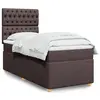 Image de vidaXL Sommier à lattes de lit avec matelas Marron foncé 90x200 cm