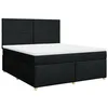 Image de vidaXL Boxspring met matras stof zwart 180x200 cm