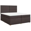 Image de vidaXL Sommier à lattes de lit avec matelas Marron foncé 200x200 cm