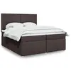 Image de vidaXL Sommier à lattes de lit avec matelas Marron foncé 200x200 cm