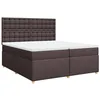 Image de vidaXL Sommier à lattes de lit avec matelas Marron foncé 200x200 cm