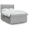 Image de vidaXL Sommier à lattes de lit avec matelas Gris clair 140x190cm Tissu