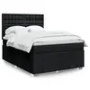 Image de vidaXL Sommier à lattes de lit avec matelas Noir 140x190 cm Tissu